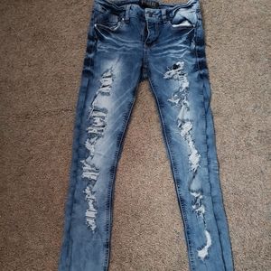 Distressed jeans
